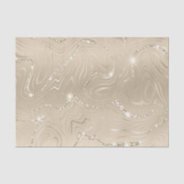 Papel De Seda Luxury Champagne Fundo Beige Glitter