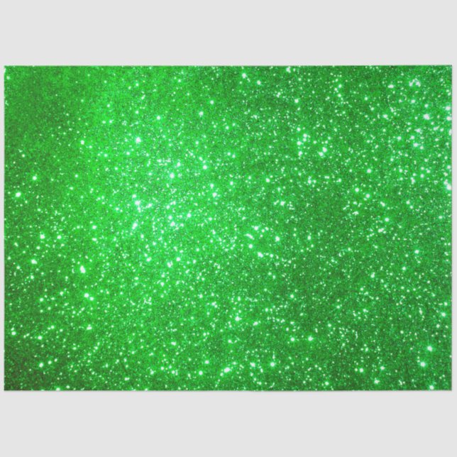 Papel De Seda Luxury Glitter Dourado Verde (Frente )