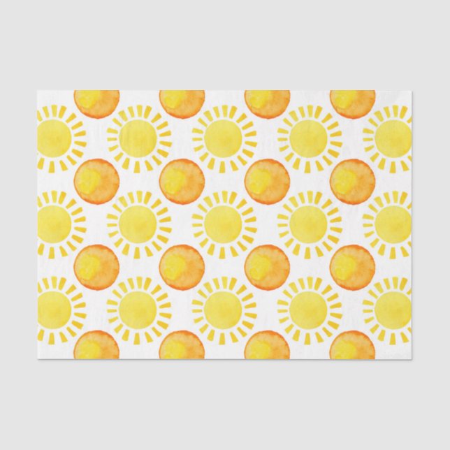 Papel De Seda Luz do Sol (Design 20 Série Amarelo/Laranja) (Frente )