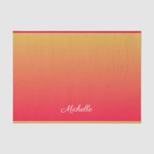 Papel De Seda Luz vermelha e amarela, chama personalizada
