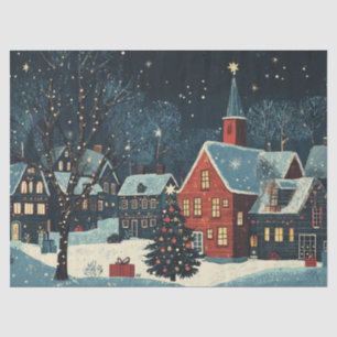 Papel De Seda Luzes Coloridas em Árvores de Natal