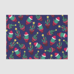 Papel De Seda Luzes de Natal da Árvore de Cactus decorada com Ma