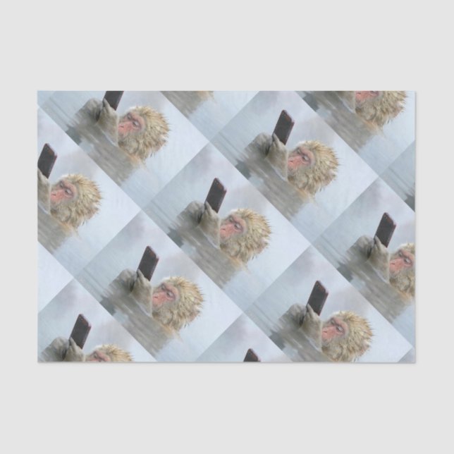 Papel De Seda macaco em uma tela (Frente )