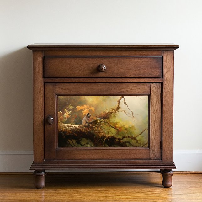 Papel De Seda Macaco Gibbon Na Desnutação Da Selva (Criador carregado)