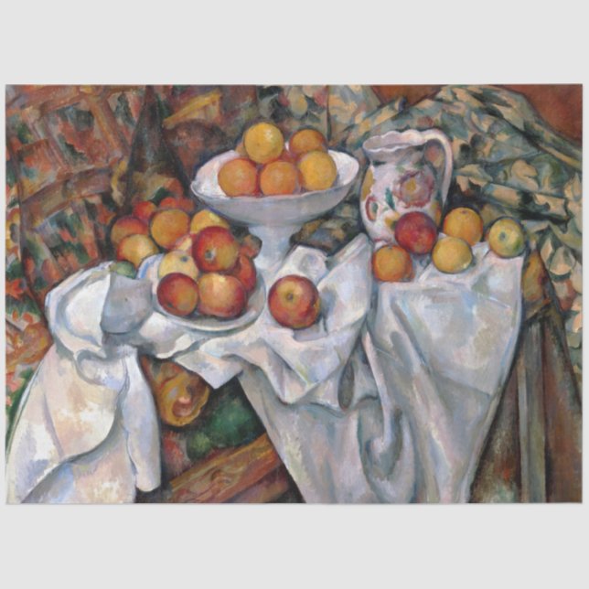 Papel De Seda Maçãs e Laranjas, Paul Cezanne, 1895-1900 (Frente )