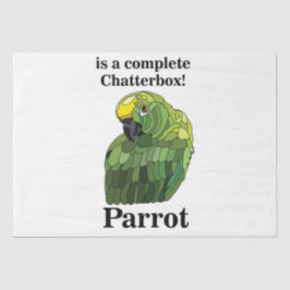 Papel De Seda Macaw Parrot Bird Chatterbox Engraçado Aniversário