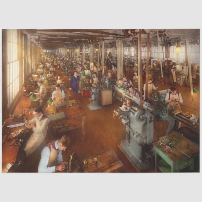 Papel De Seda Machinista - Mãos no trabalho 1904 (Frente )