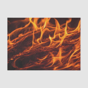 Papel De Seda macro de chama de incêndio na lareira