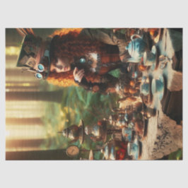 Papel De Seda Mad Hatter Steampunk Vintage Lady Vitoriana