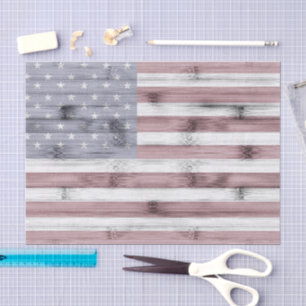 Papel De Seda Madeira azul branca russa Madeira azul EUA bandeir