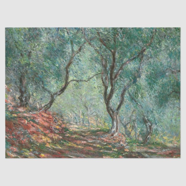 Papel De Seda Madeira de oliveira nos Jardins Moreno (por Monet) (Frente )