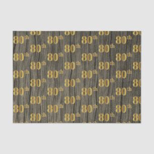 Papel De Seda Madeira do falso, evento (octogésimo) Dourado do