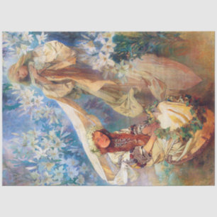 Papel De Seda Madonna do Lily, Mucha