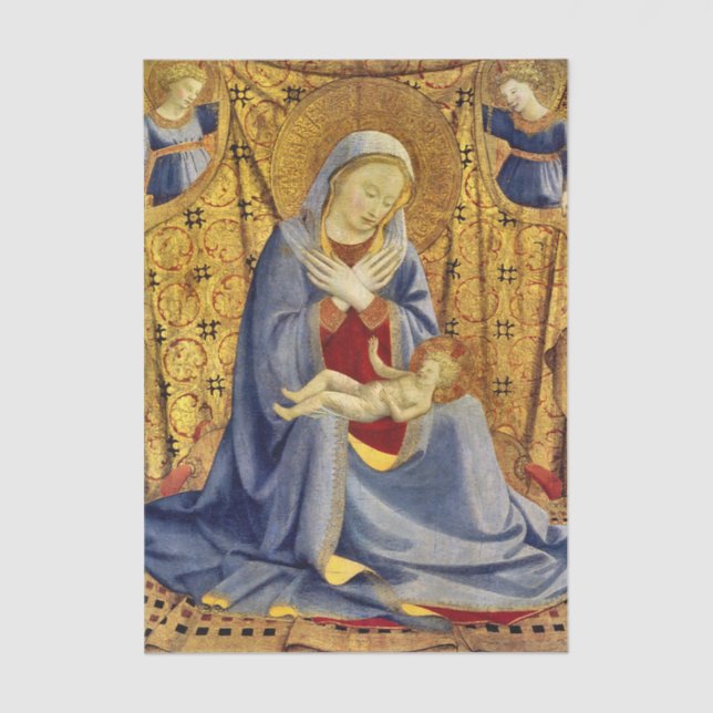 Papel De Seda Madonna e Child por Fra Angélico (Frente )
