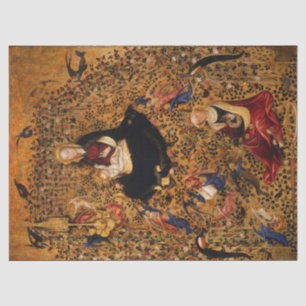 Papel De Seda MADONNA E FILHO DE ROSA BOWER, ANJOS Natal