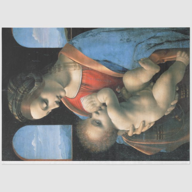 Papel De Seda Madonna Litta, Leonardo da Vinci, 1490-1491 (Frente )