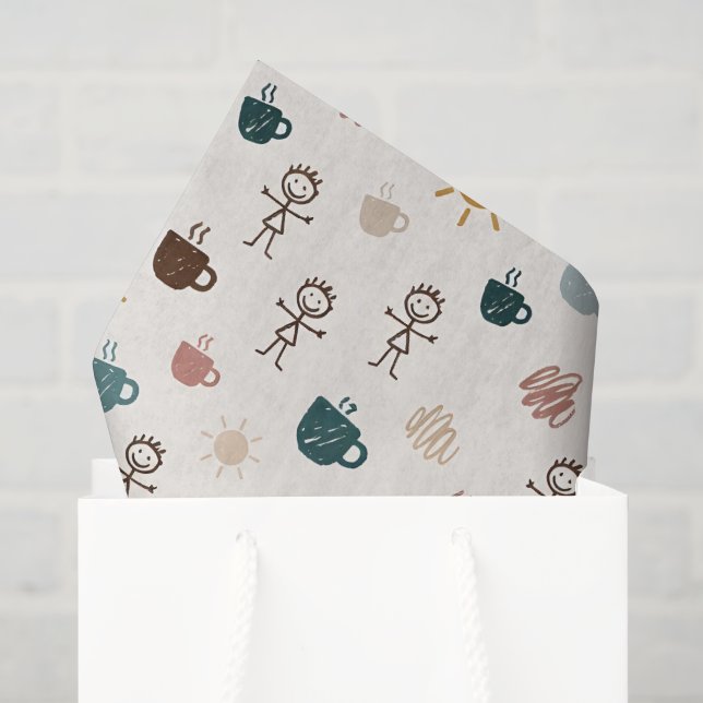 Papel De Seda Mãe Café Alegre  (Sacola de presentes)