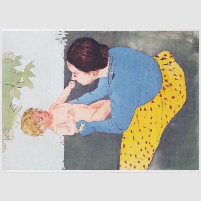 Papel De Seda Mãe e Criança, Mary Cassatt (Frente )