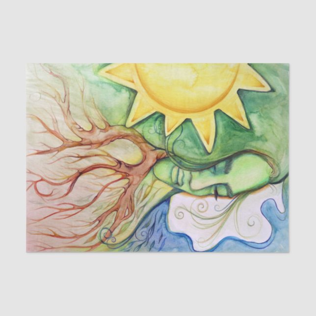 Papel De Seda Mãe Terra Gaia Deusa (Frente )