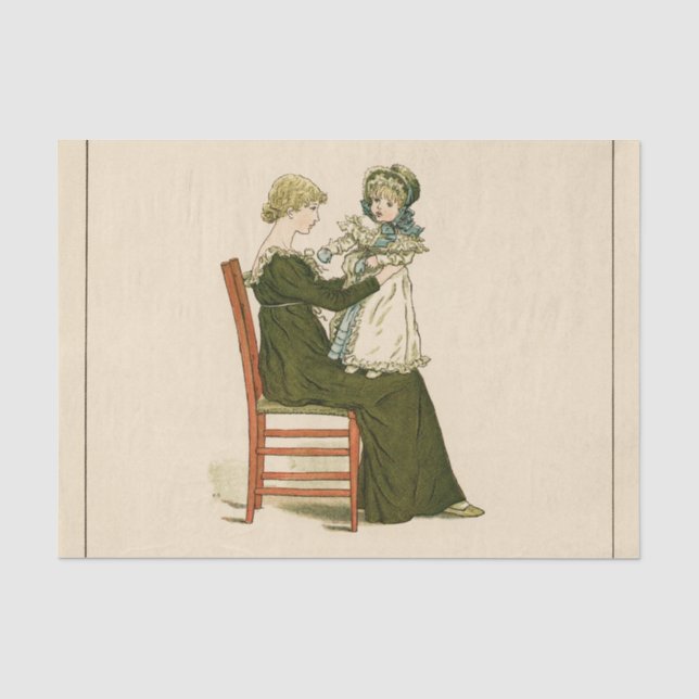 Papel De Seda Mãe Vitoriana Bebê Greenaway (Frente )