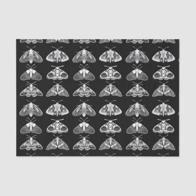Papel De Seda Mães em preto, branco e Cinza (Frente )