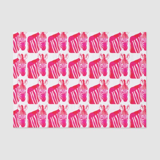 Papel De Seda Magenta Zebras (Frente )
