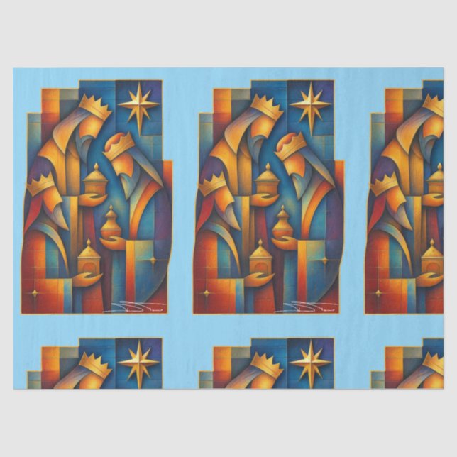 Papel De Seda Magi Geométrico - Estrela de Natal dos Três Reis M (Frente )