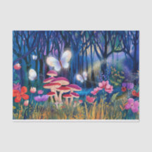 Mágica borboleta, floresta etérea,