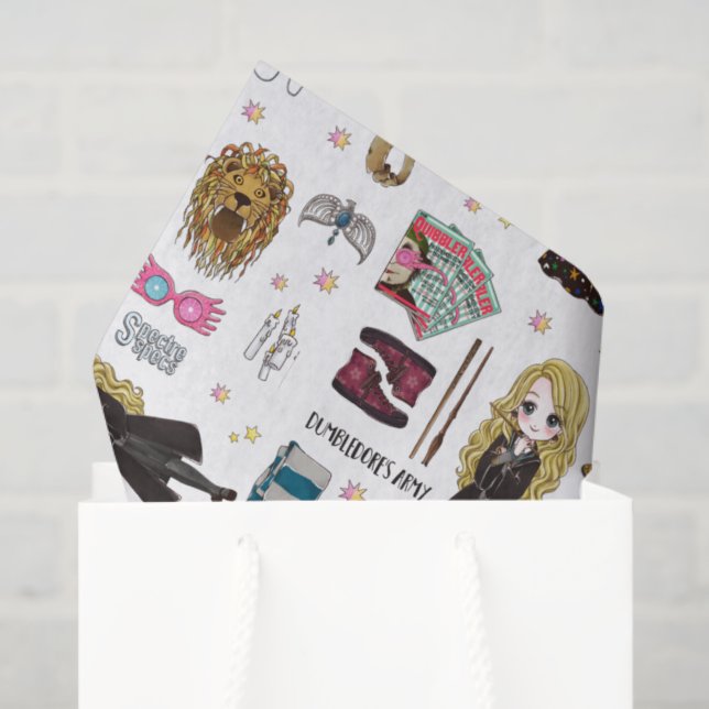 Papel De Seda Magical Luna Lovegood Watercolor (Sacola de presentes)