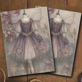 Papel De Seda Magical Sugar Plum Fairy Ballerina Art Decoupage