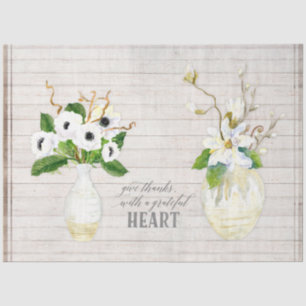 Papel De Seda Magnolia Branca Floral Farmácia Folha Folha Madeir