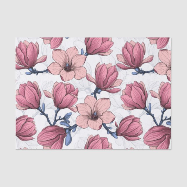 Papel De Seda Magnolia Jardim 2 (Frente )