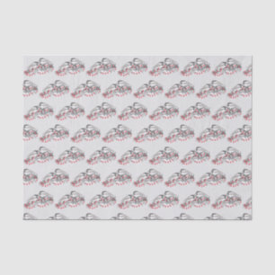 Papel De Seda Maine Chickadee Bird Feriado de inverno Neve