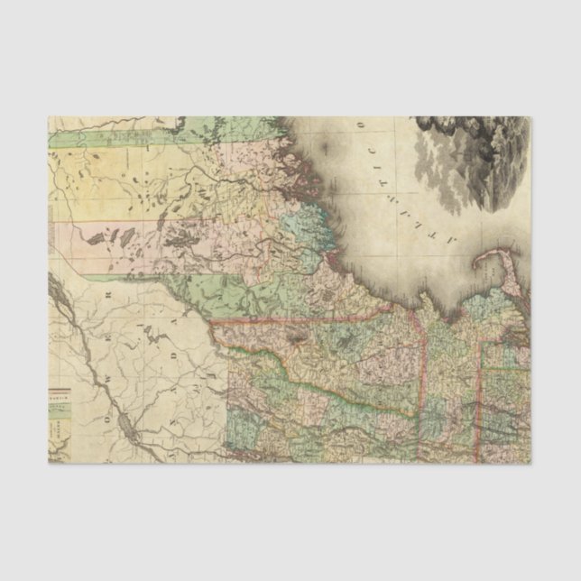 Papel De Seda Maine, New Hampshire, Vermont, Massachusetts (Frente )