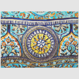 Papel De Seda Maiolica Floral Espanhola Romana Italiana