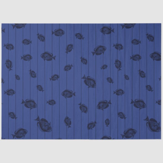 Papel De Seda Mais Vermelho e Marinho da Série Náutica 13 (Frente )