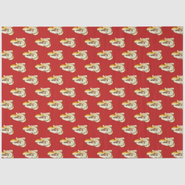 Papel De Seda Mais Vermelho e Marinho da Série Náutica Design 9 (Frente )