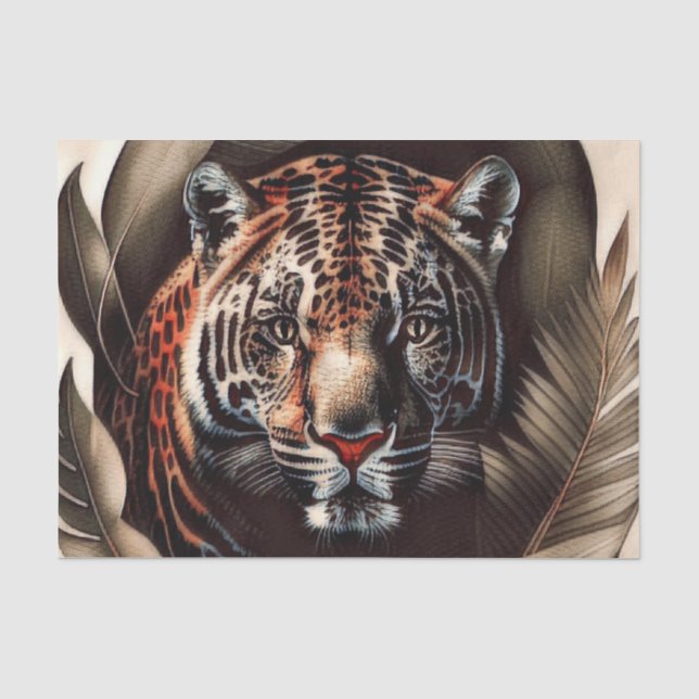Papel De Seda Majestade Jaguar - Rei Da Selva (Frente )