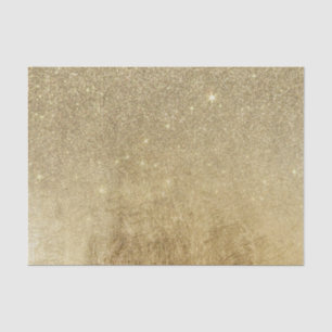 Papel De Seda Malha glamoroso feminino da folha Dourado e do