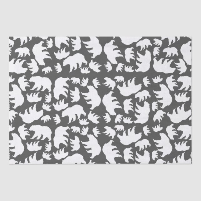 Papel De Seda Mama Bear Chá de fraldas Woodland Lodge (Frente )