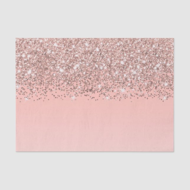Papel De Seda Mambre Gradiente Rosa Rosa Confetti, Rosa Dourado  (Frente )