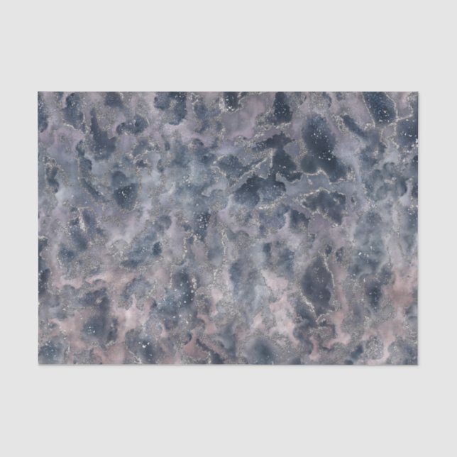 Papel De Seda Mancha Abstrata de Aquarela Rosa Azul e Corado (Frente )