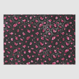 Papel De Seda Manchas de leopardo elegantes em rosa quente e bri