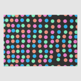 Papel De Seda Manchas de pastel de primavera em preto