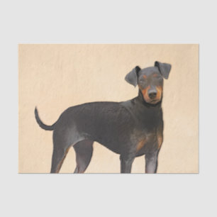 Papel De Seda Manchester Terrier Pintura Original
