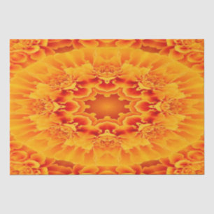 Papel De Seda Mandala alaranjada do cravo-de-defunto