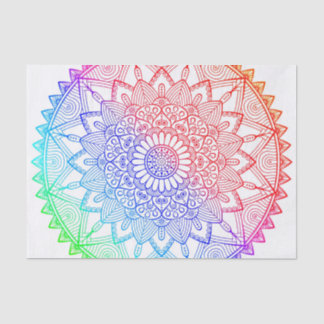 Papel De Seda Mandala Arco-íris