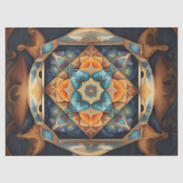 Papel De Seda  Mandala Cores Suaves decoupage