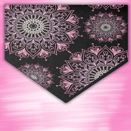 Papel De Seda Mandala rosa bonito a preto |
