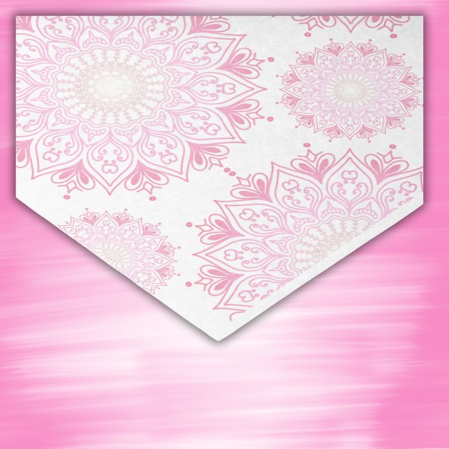 Papel De Seda Mandala rosa bonito em branco | (Criador carregado)